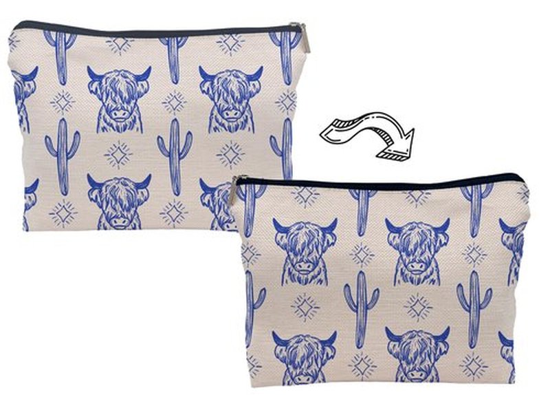Lacosu Western Makeup Bag,Western Gifts For Women,Cow Makeup Bag,Cowgirl Stuff,Western Stuff For Women,Western Gifts,Cowgirl Gifts(COW J)