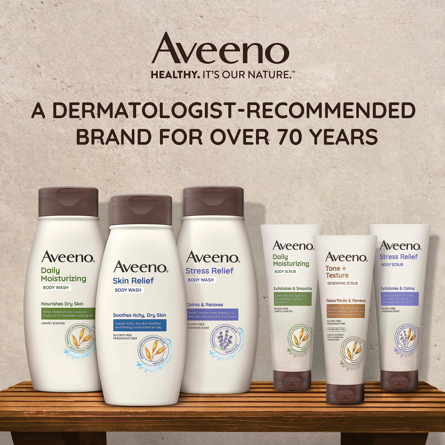 Aveeno Daily Moisturizing Body Scrub, Exfoliating Body Wash for Smoother, Healthier Looking Skin, Soothing Prebiotic Oat Formula, Sulfate-Free, Soap-Free & Dye-Free, 8 oz
