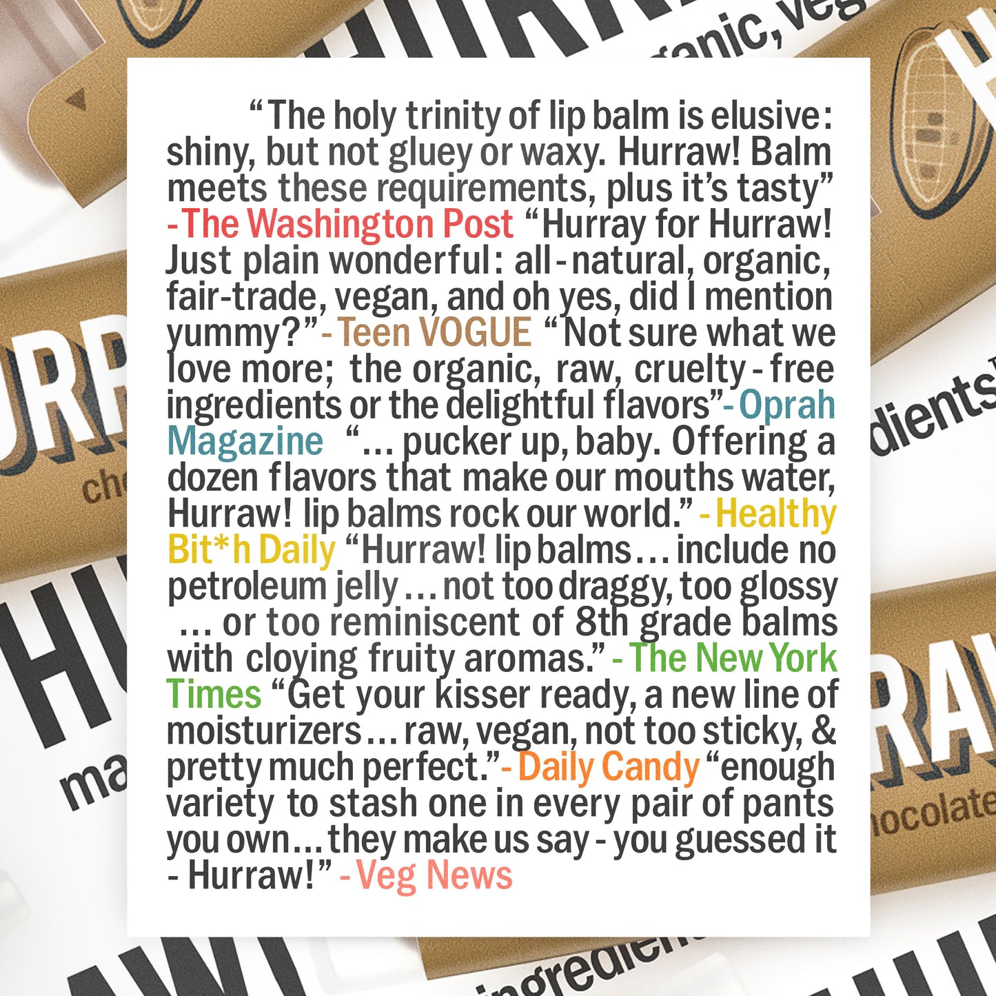 Hurraw! Chocolate & Mint Combo Lip Balm: Choco Mint. Organic, Certified Vegan, Cruelty and Gluten Free. Non-GMO, 100% Natural Ingredients. Bee, Shea, Soy and Palm Free. Made in USA