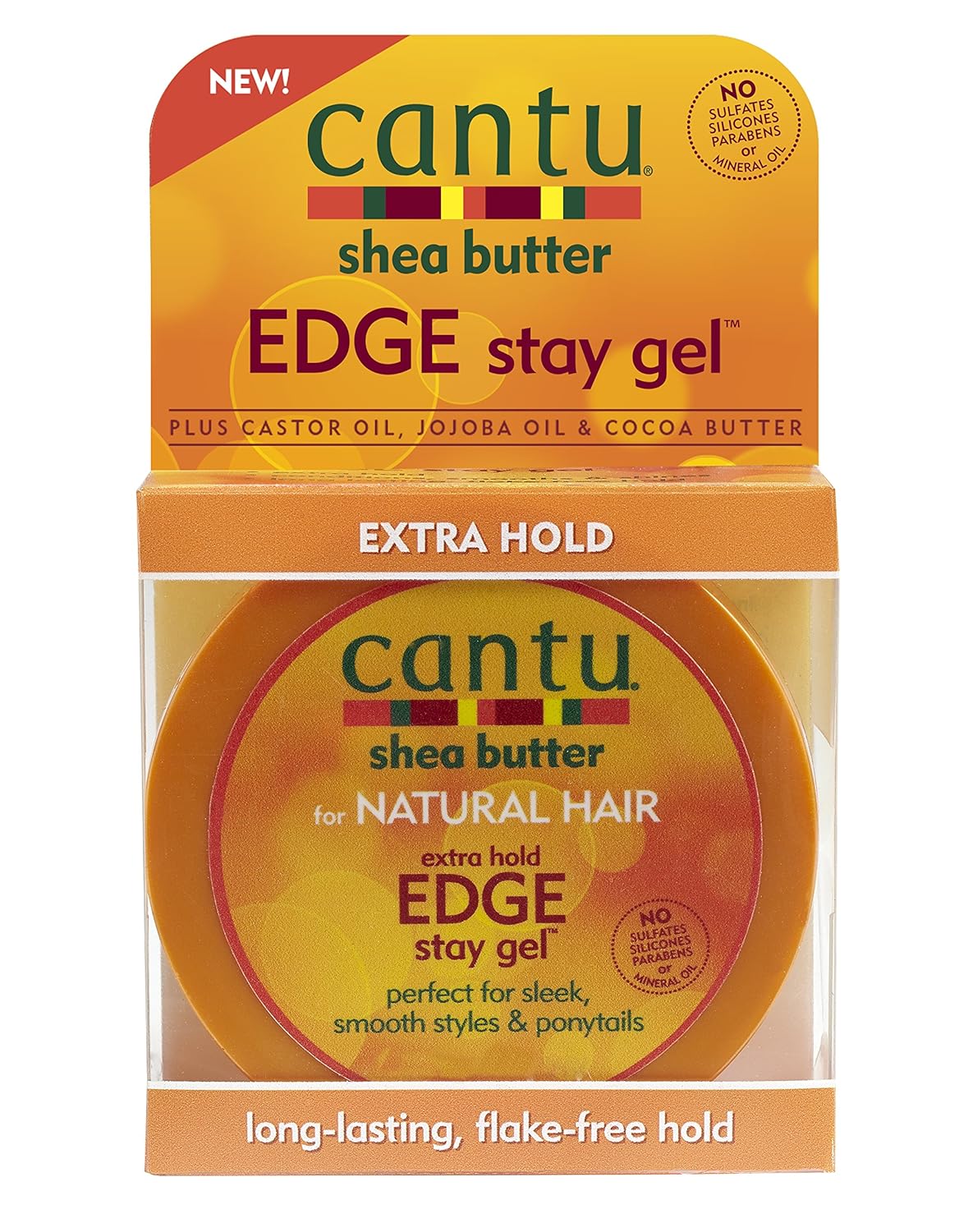 Cantu Natural Hair Styling Gel Stay Extreme Hold Tube, 8 Oz