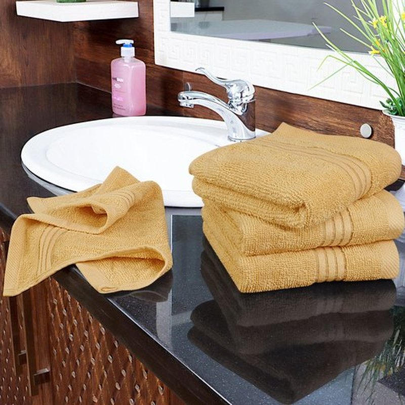 Utopia Towels 12 Pack Premium Wash Cloths Set (12 x 12 Inches) 100% Cotton Ring Spun, Highly Absorbent and Soft Feel Washcloths for Bathroom, Spa, Gym, and Face Towel (Beige)