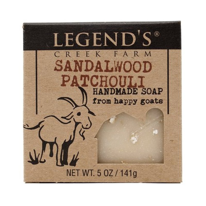 Legend's Creek Farm Goat Milk Soap - Cleansing Moisturizing Soap Bar for Hands and Body - 5 Oz Creamy Lather, Nourishing, Gentle Natural Soap for Sensitive Skin (Sandalwood Patchouli, Pack of 1)