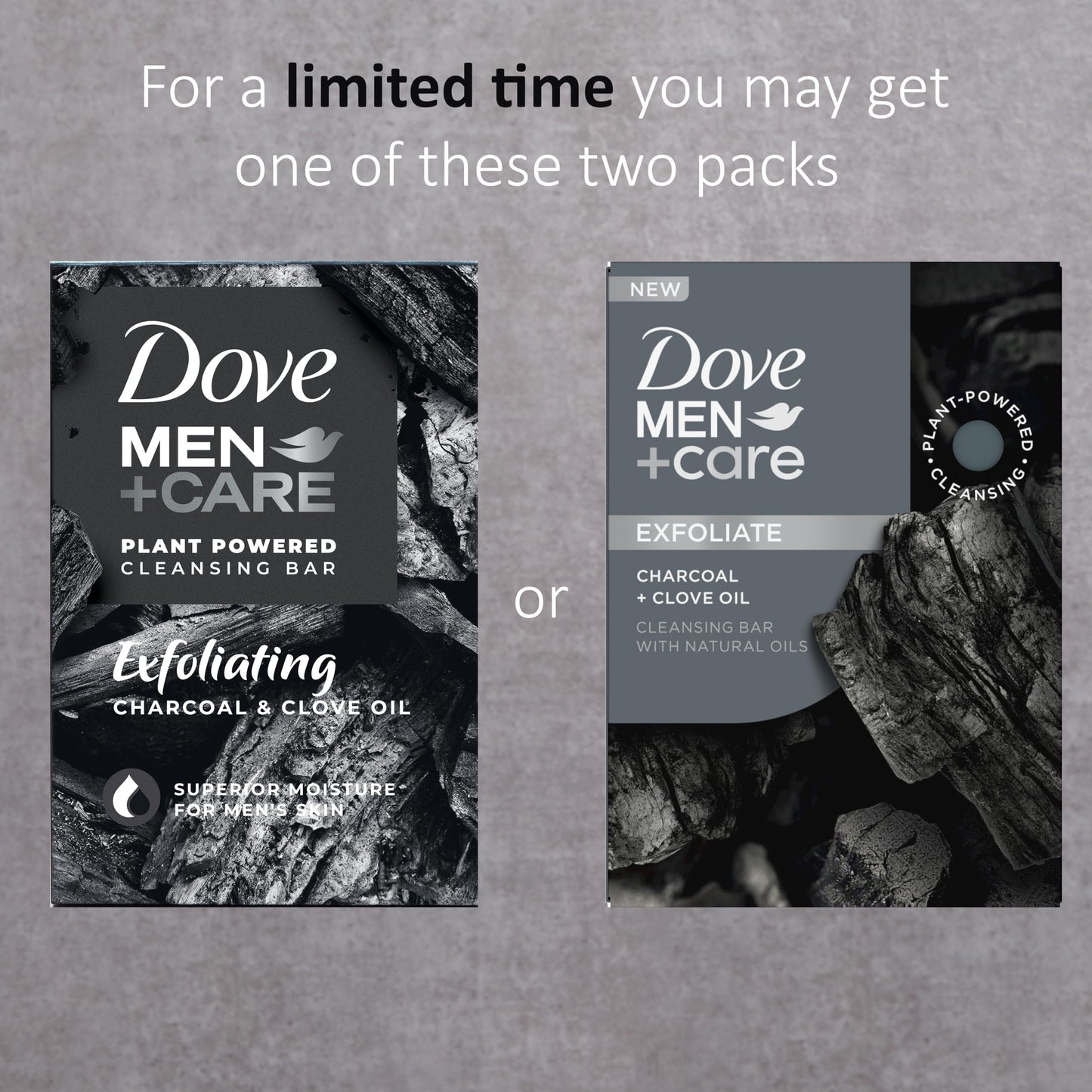 DOVE MEN + CARE Cleansing Bar Soap Charcoal + Clove Oil to Rebuild Skin in the Shower,a 4in1 Hair,Body,Face & Shaving Bar with Plant-Based Cleanser and Natural Oils 5 oz,(Pack of 8)