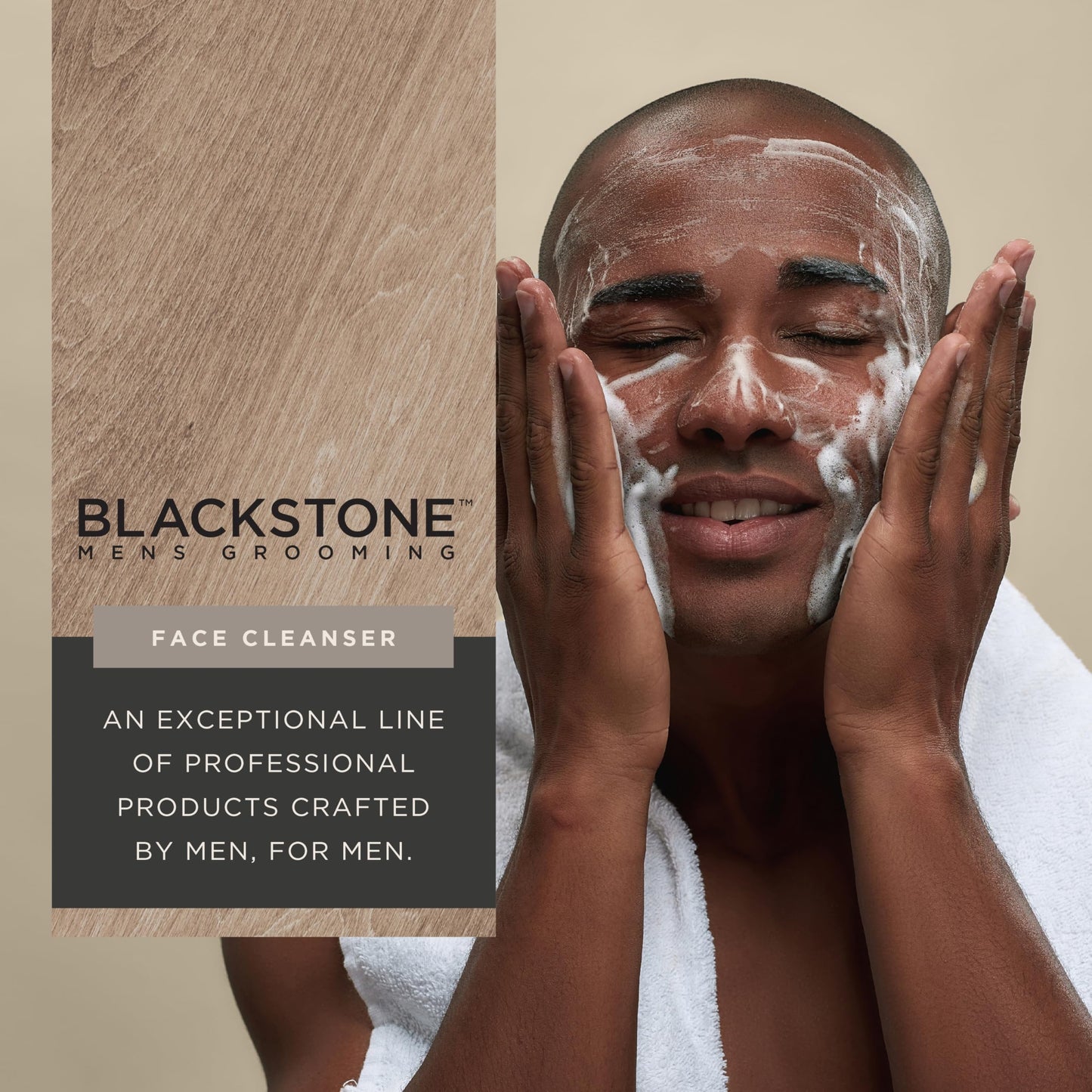 Blackstone Men's Grooming Daily Face Cleanser - Deep Cleanse & Nourish with Hyaluronic Acid, Aloe Vera and Vitamin E | Hydrate - Sea & Surf (6 Fl Oz)