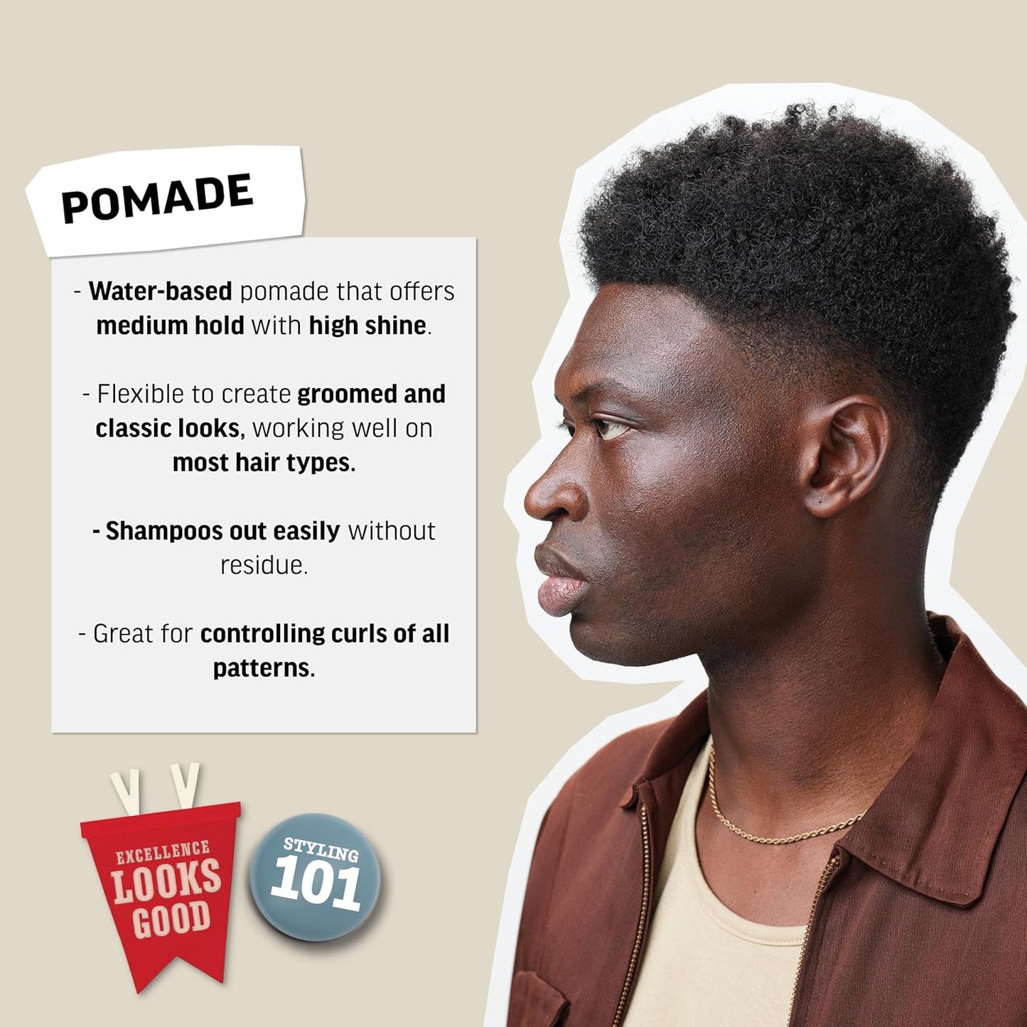 American Crew Men's Hair Pomade - Medium Hold, High Shine, Travel Size Duo Set