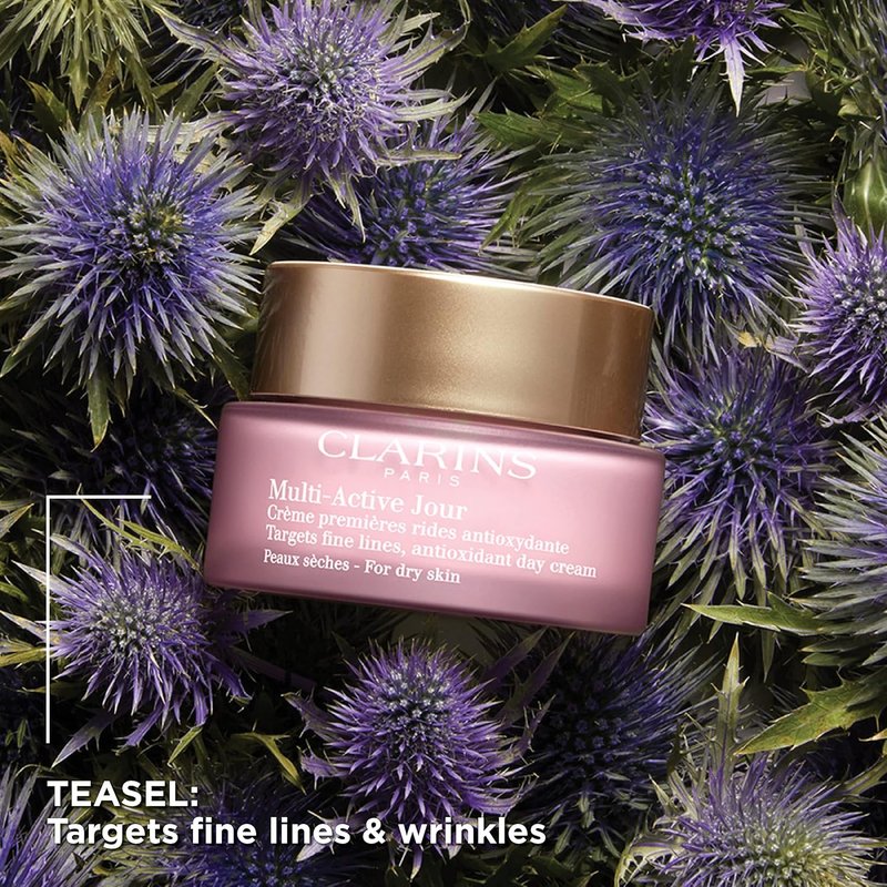 Clarins Multi-Active Day Cream - Multi-Tasking Moisturizer for Dry Skin | Hydrates, Smoothes & Minimizes Fine Lines | 1.6 Ounces
