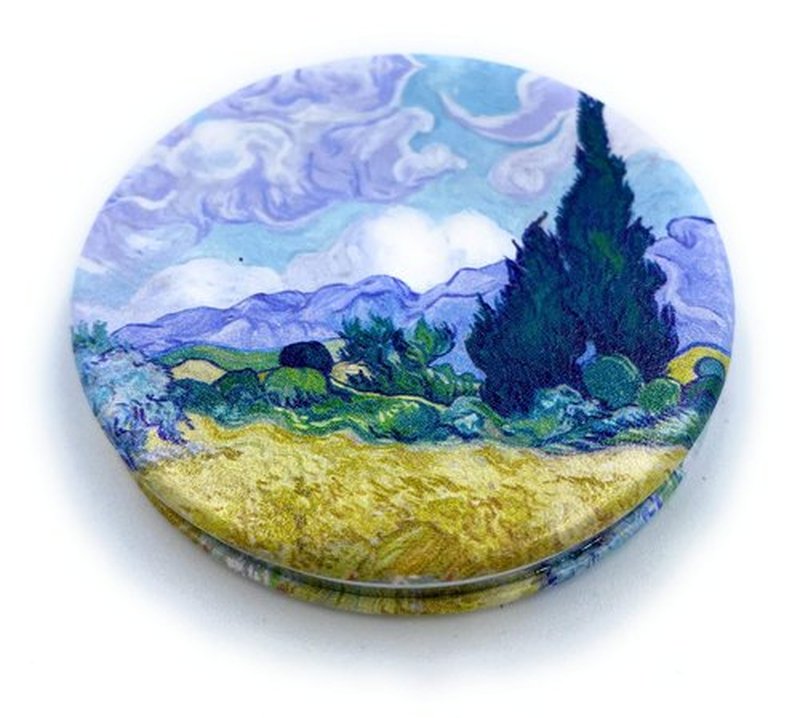 Compact Mirror Gifts for Women Kawaii Kids Mirror Handheld Mirror Small Cosmetic Mirror Cute Pocket Mirror Art Deco Design
