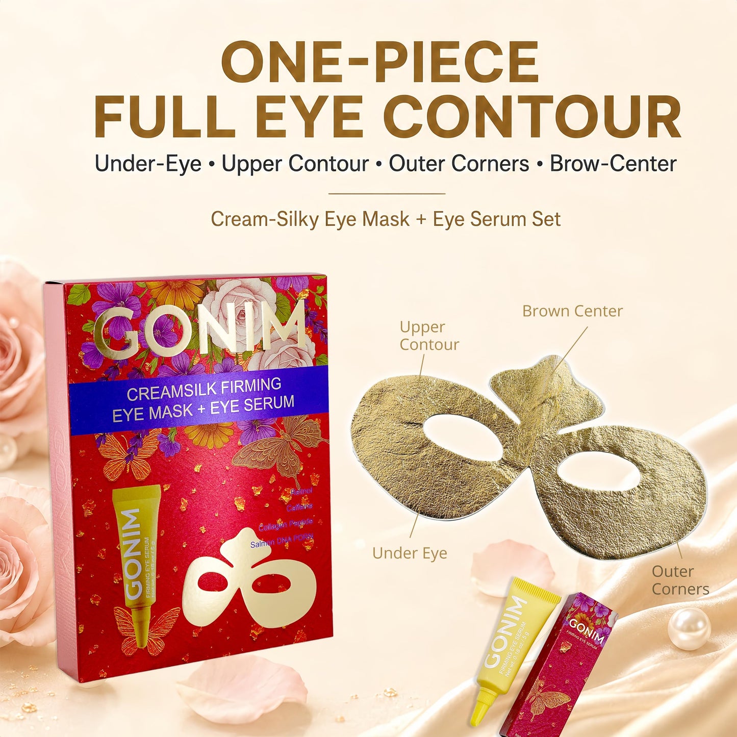 GONIM Collagen Under Eye Patches for Puffy Eyes and Dark Circles, Eye Mask