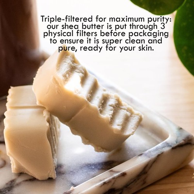 Raw Shea Butter - 100% Pure African Unrefined Shea Butter for Hair - Skin Moisturizer for Face, Body and for Soap Making Base and DIY Whipped Lotion, Oil and Lip Balm - 8 oz Jar