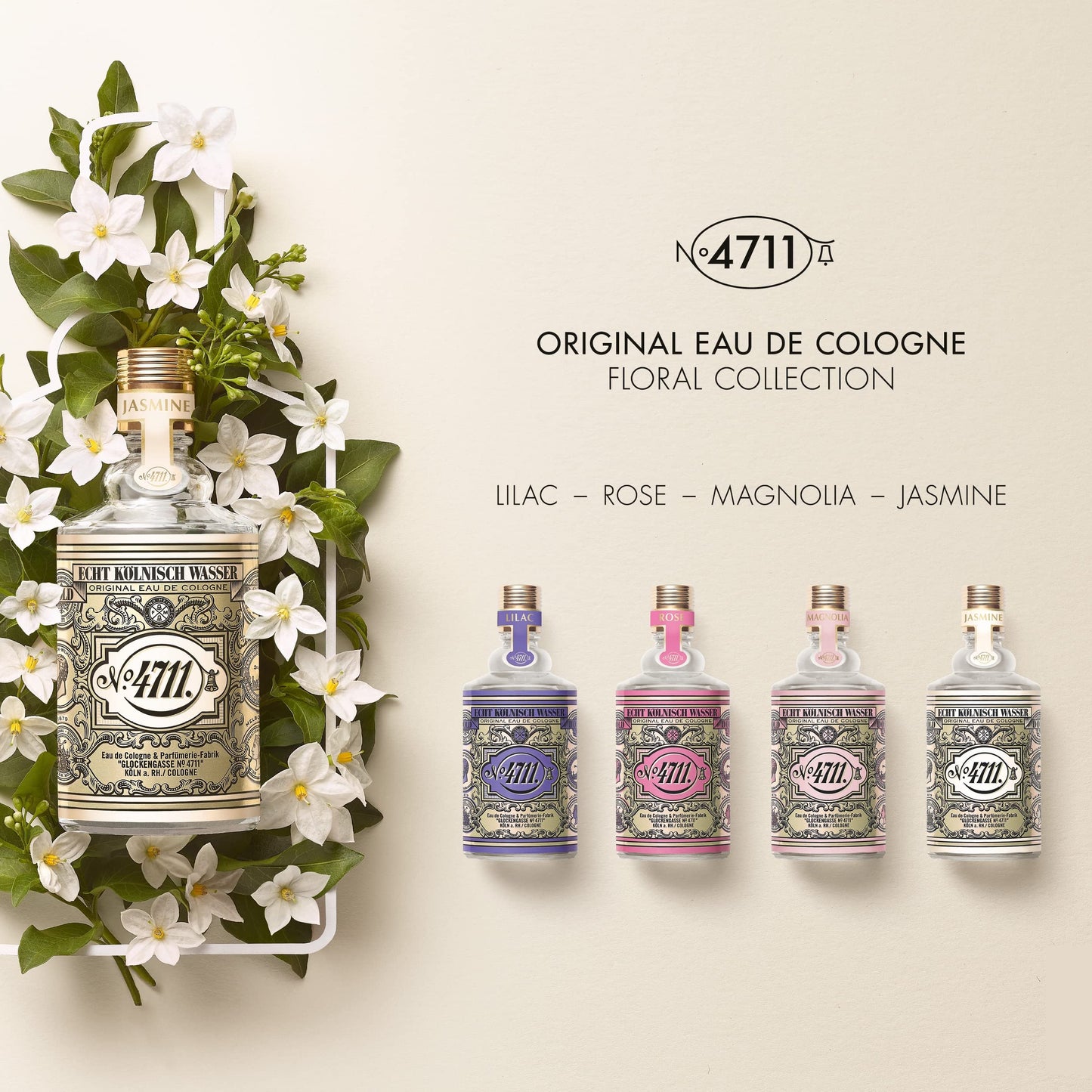 4711 Floral Collection Jasmine by Muelhens for Unisex - 3.4 oz EDC Spray