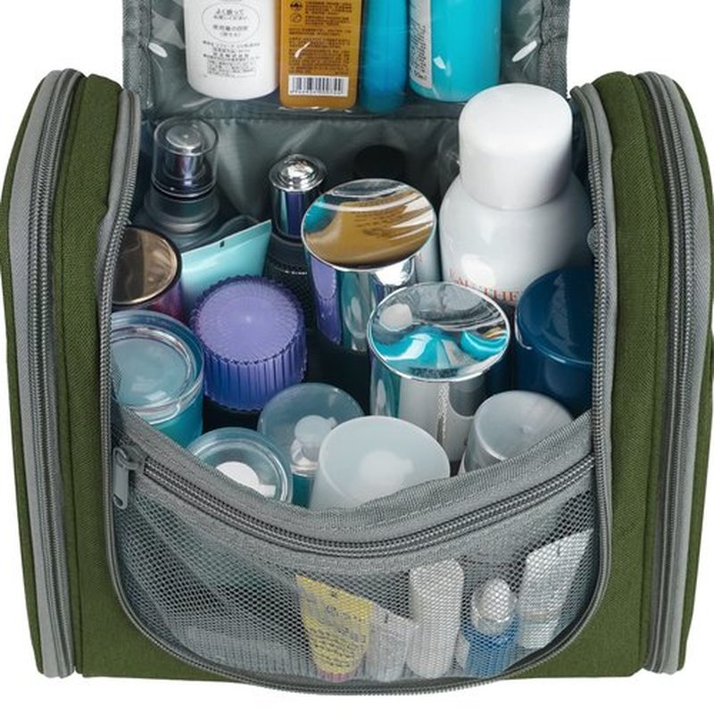 Hanging Toiletry Bag for Women Travel Makeup Bag Organizer Toiletries Bag Men for Cosmetics Essentials Accessories (Large, Army Green)