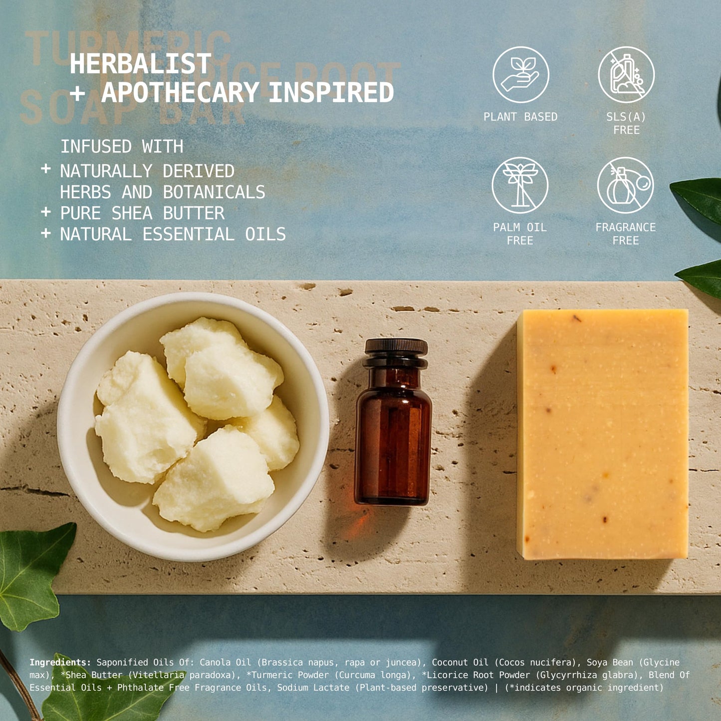 OH SO GOOD ORGANICS Natural Organic for Face and Body, Exfoliating & Moisturizing Soap Bar with Shea Butter, Coconut Oil and Essential Oils, 4oz Per Bar (Turmeric)