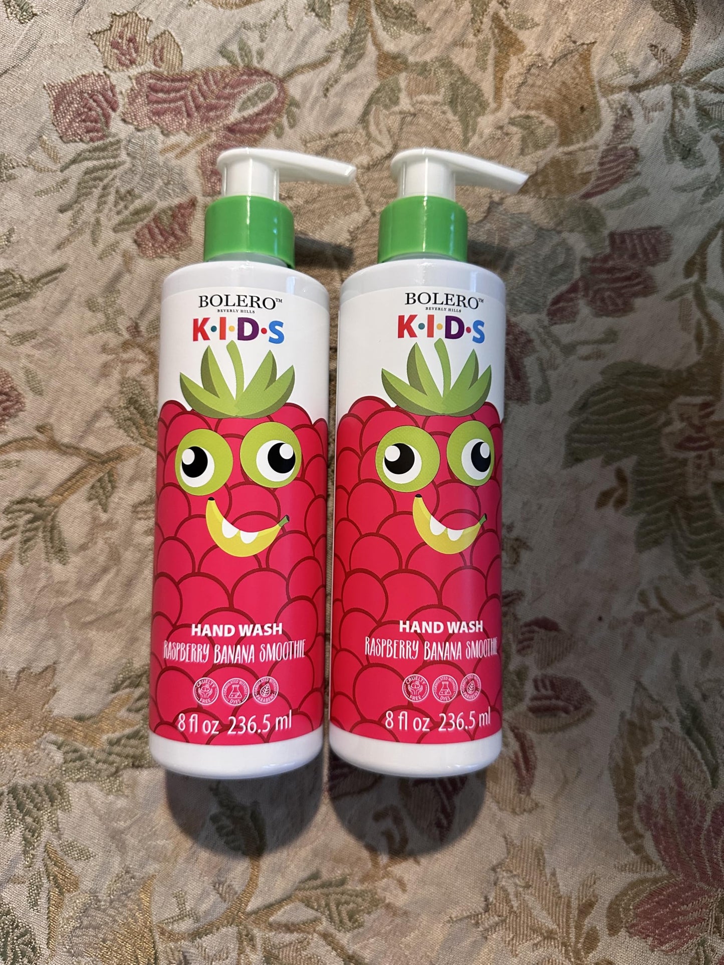 Bolero Kids Raspberry Banana Smoothies Hand Soap for Gentle Cleansing 8 FL oz (2 Pack)