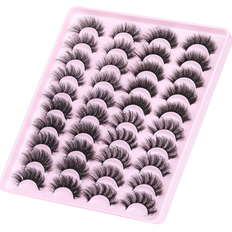 JIMIRE False Eyelashes Volume Fluffy Faux Mink Lashes 6D 14mm-18mm 4 Styles Mixed Wispy False Lashes Dramatic Look Fake Eyelashes 20 Pairs Multipack