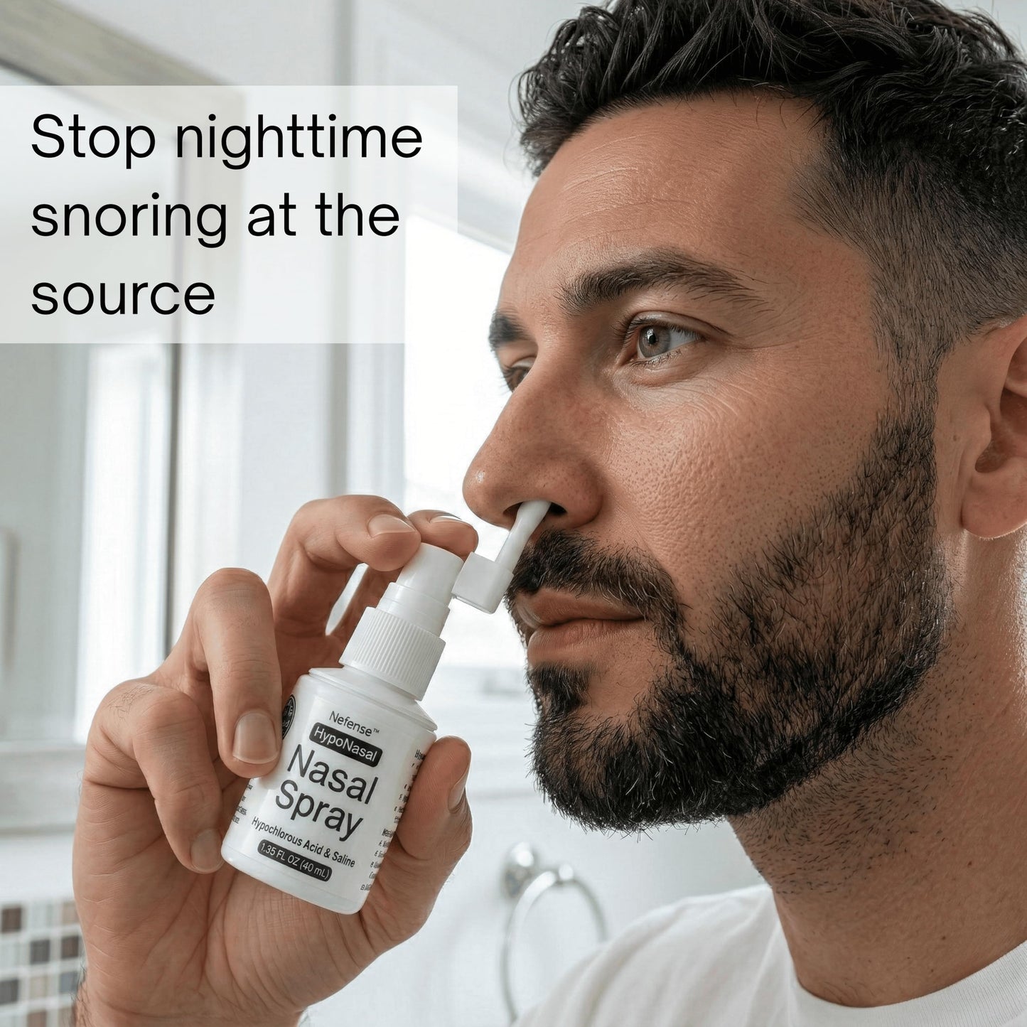 HypoNasal Daily Nasal Spray, Doctor Approved Hypochlorous Acid Antimicrobial Spray Cleanses Irritants Causing Allergies Inflammation Congestion Snoring and Irritation, Deep Sleep, Opens Airways