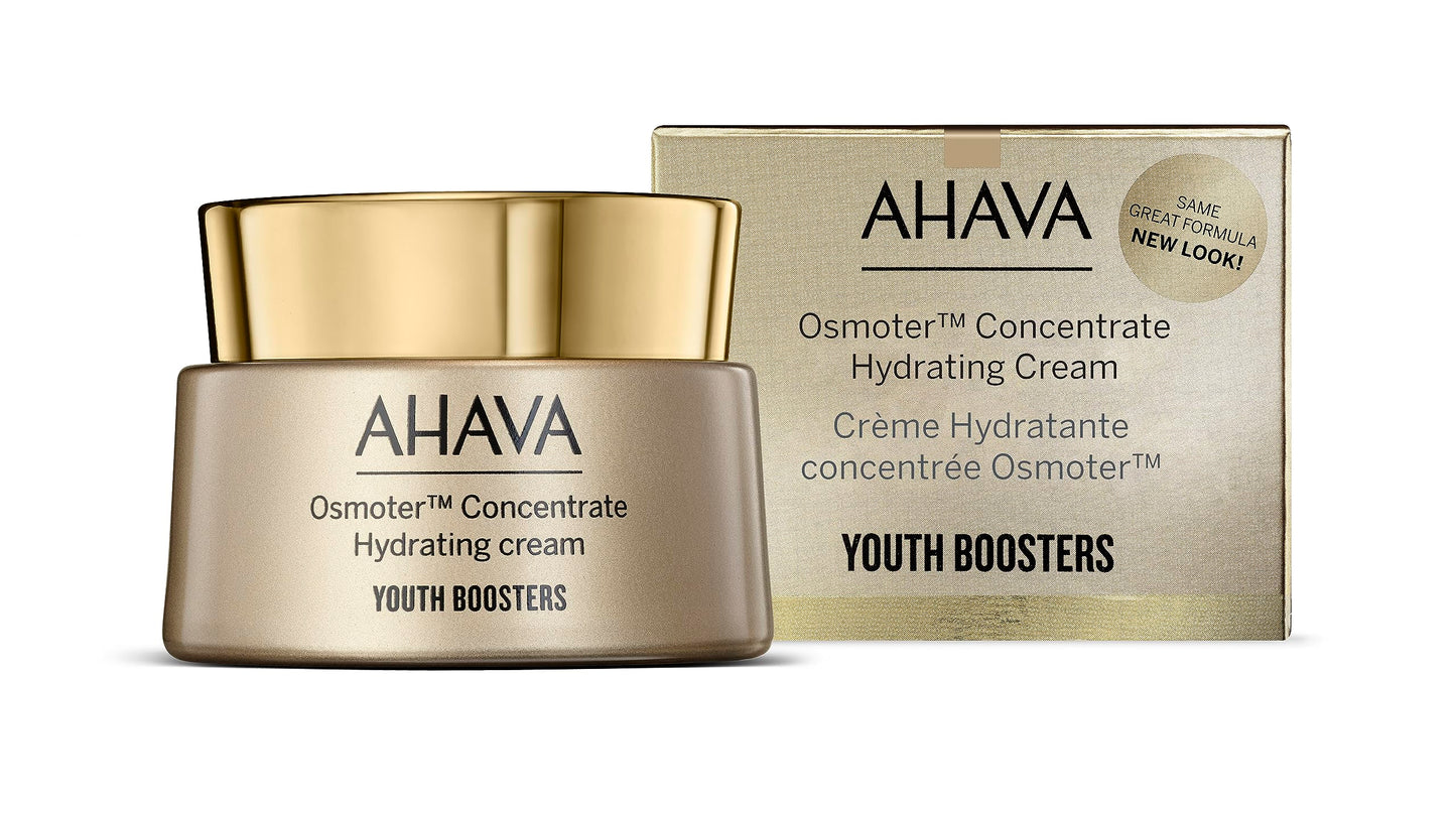 AHAVA Osmoter Concentrate Hydrating Cream - Light Cream to Boost Skin’s Youthfulness, Protect From Blue Light & Reduce Signs of Aging, with Osmoter X3, Calendula Extract & Jojoba Seed Oil, 1.7 Fl.Oz