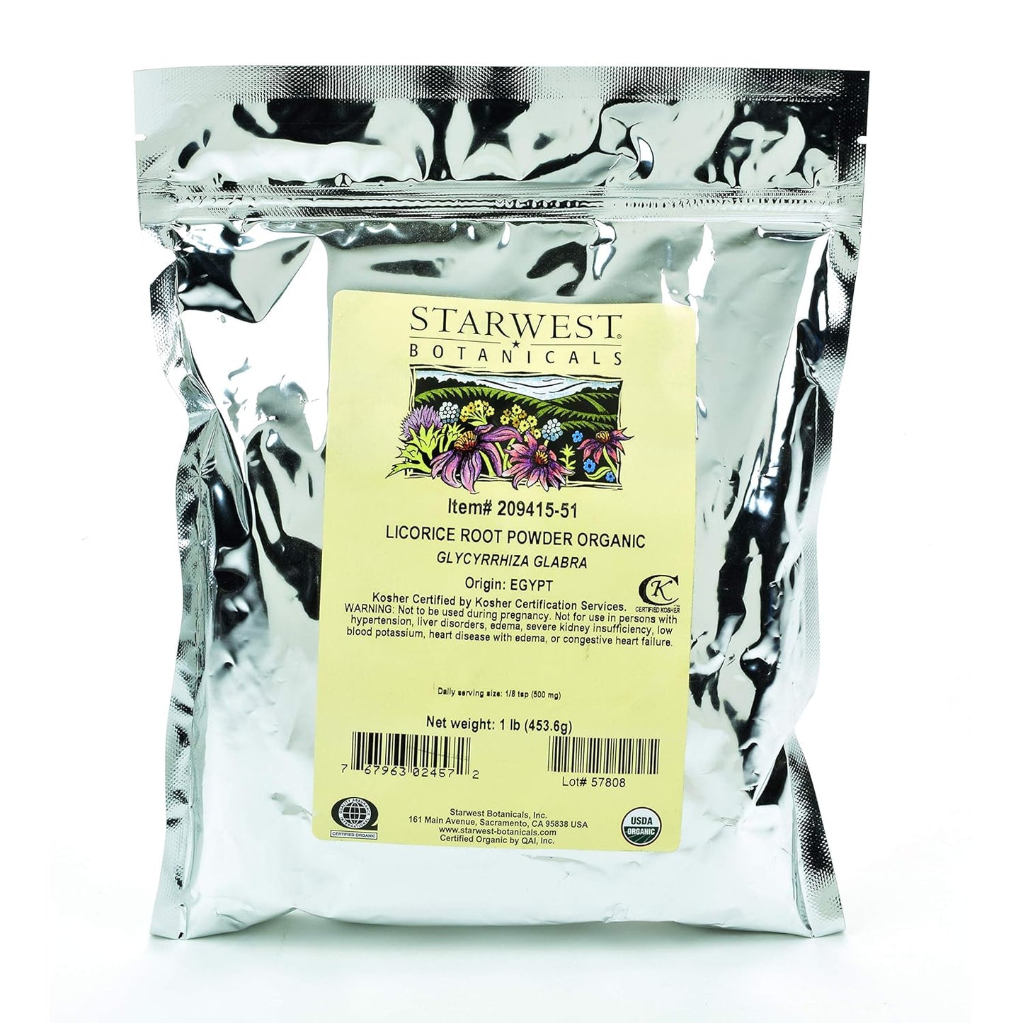 Organic Licorice Root Powder - 1 lb | Starwest Botanicals - Premium Quality
