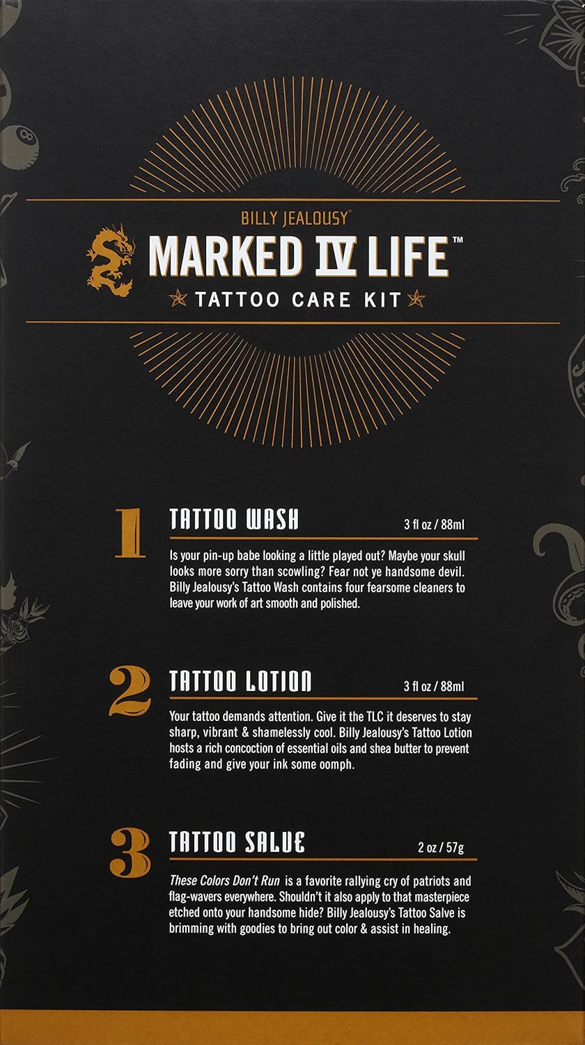 Marked IV Tattoo Care Kit - Aftercare Ink Salve, Brightening Soap & Moisturizing Lotion