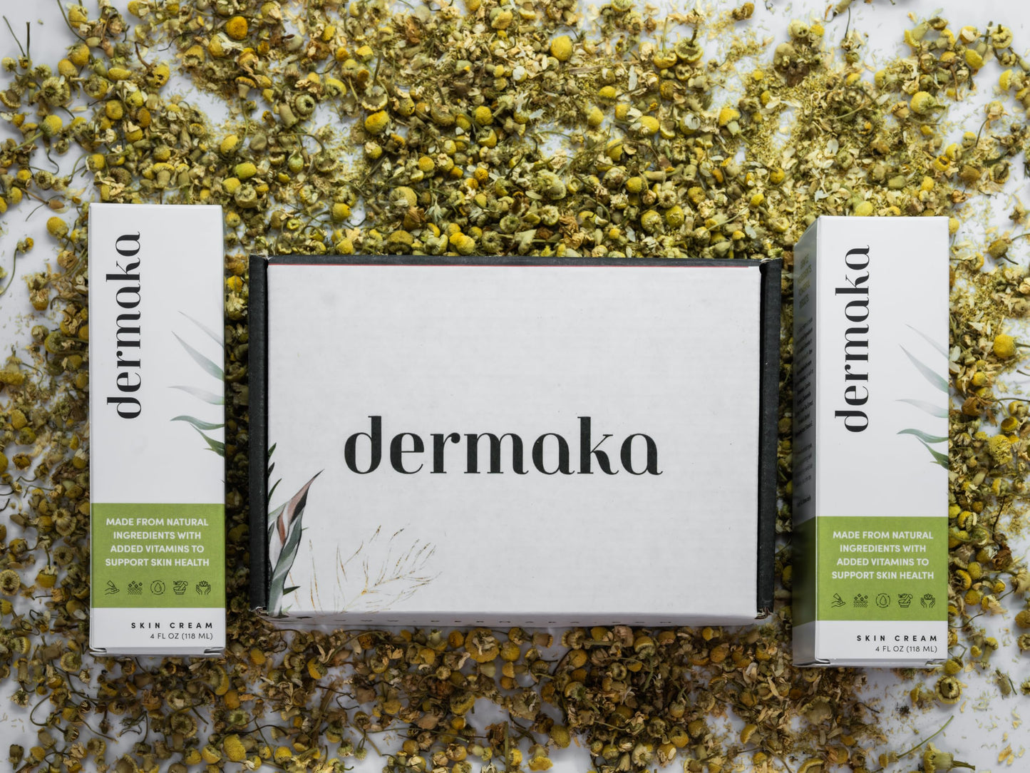 Dermaka Natural ingredients Arnica Skin Cream 4 oz 2 pack – Enriched with Chamomile, Green Tea & Vitamins A & E, Non-Greasy Texture