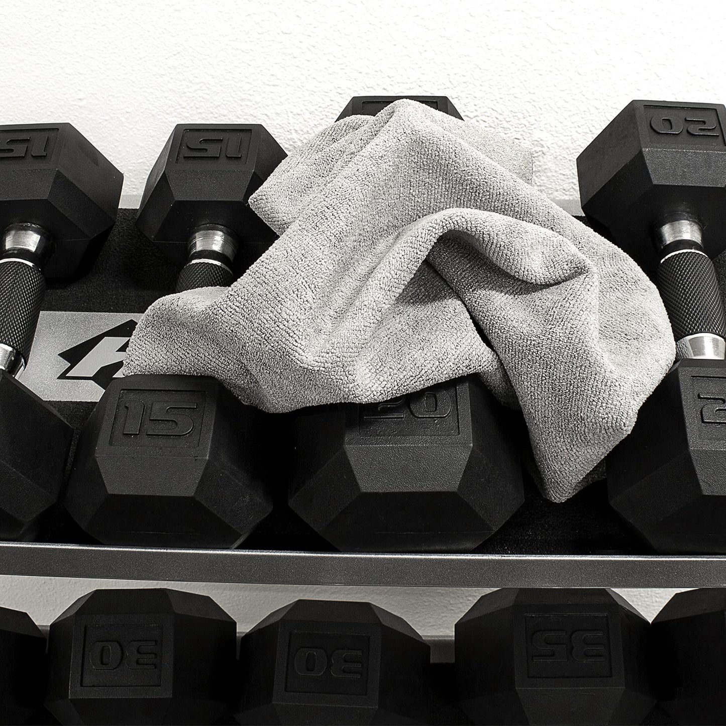 Eurow Microfiber Gym Towels, Super Absorbent & Quick Drying Sweat Towels for Fitness, Sports, Yoga, Workout, Sauna, Face & Equipment, Soft & Reusable,16x27 Inches, 6-Pack, Gray