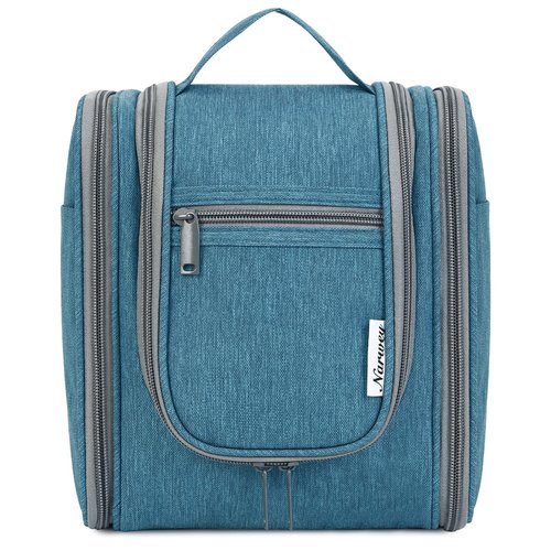 Narwey Small Hanging Travel Toiletry Bag Cosmetic Make up Organizer for Women and Men (Medium, Navy Blue)