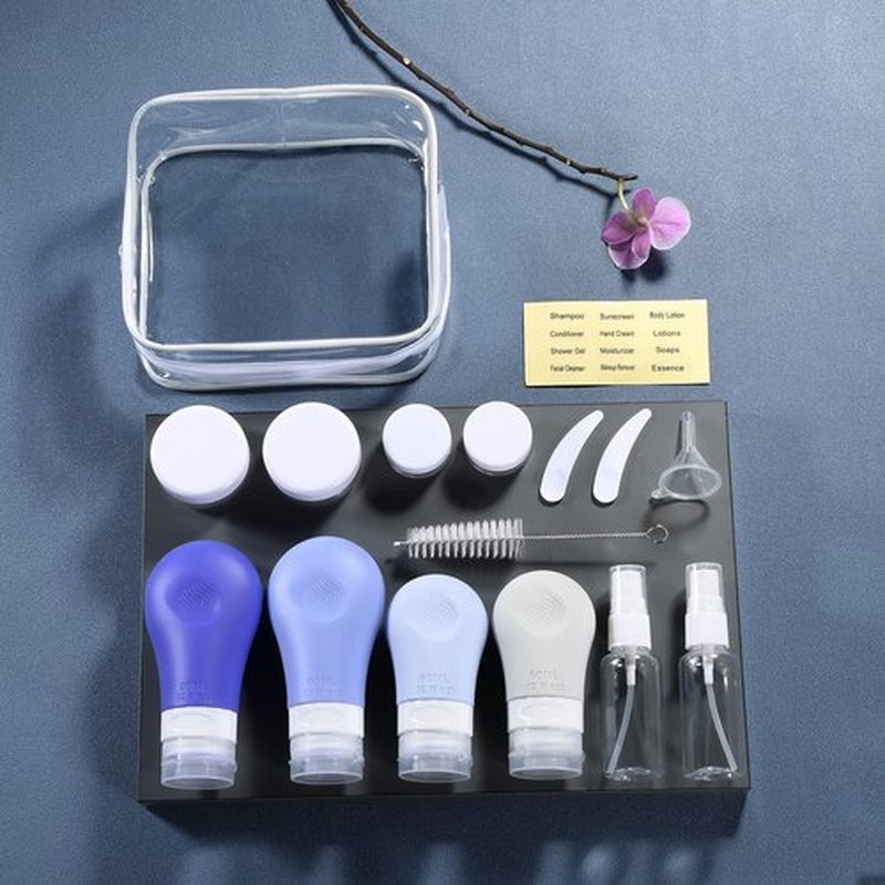 Gemice 16 Pack Silicone Travel Bottles Set for Toiletries, TSA Approved Travel Size Containers Leak Proof Silicone Squeezable Travel Accessories 2oz 3oz for Shampoo Conditioner Lotion Body Wash