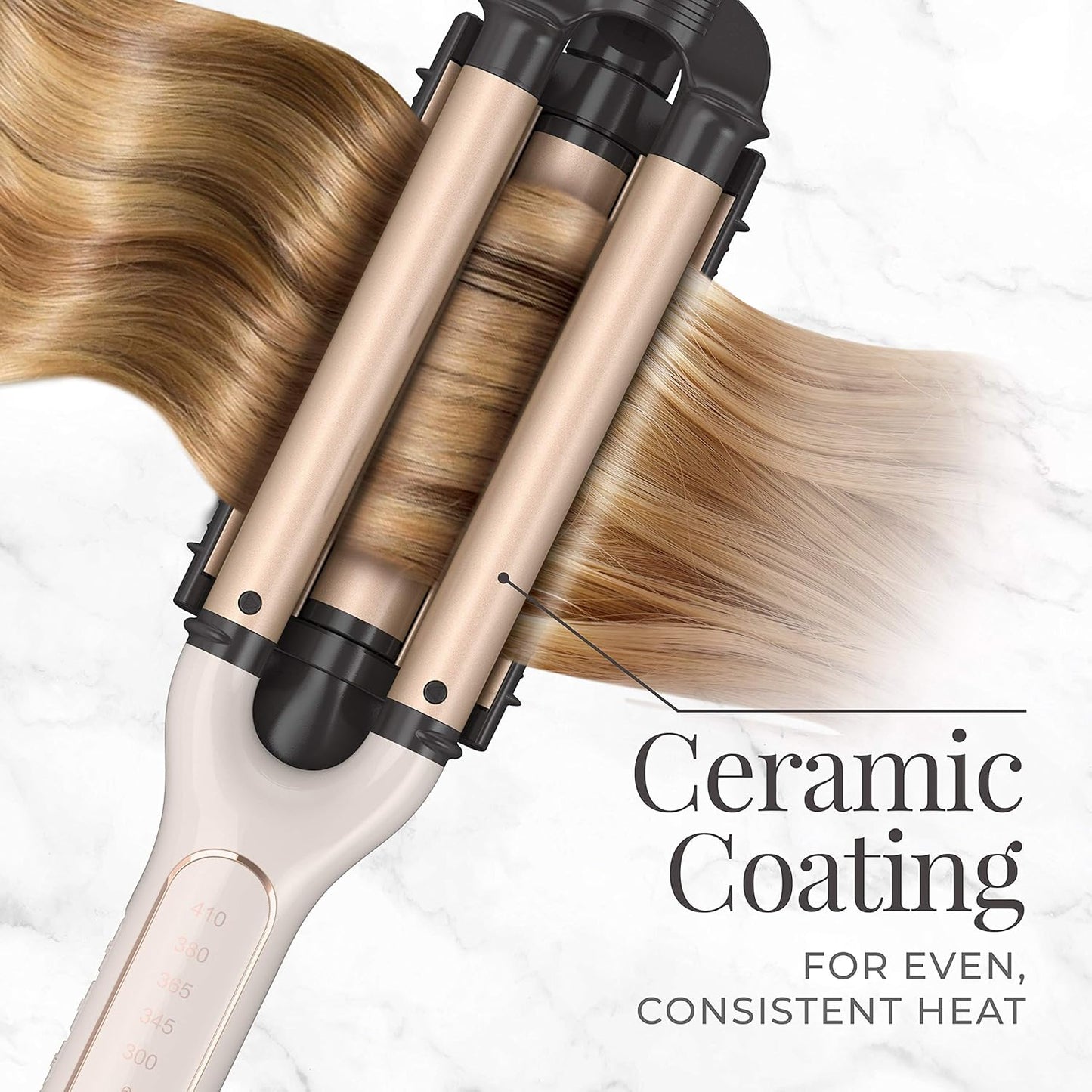 Remington 4 In 1 Adjustable Hair Waver With Pure Precision Technology Deep Waver for Multiple Styles, Cream, 1 Count