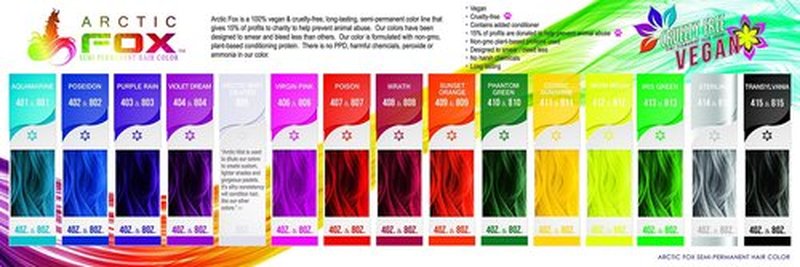 ARCTIC FOX Vegan and Cruelty-Free Semi-Permanent Hair Color Dye (4 Fl Oz, ELECTRIC PARADISE)