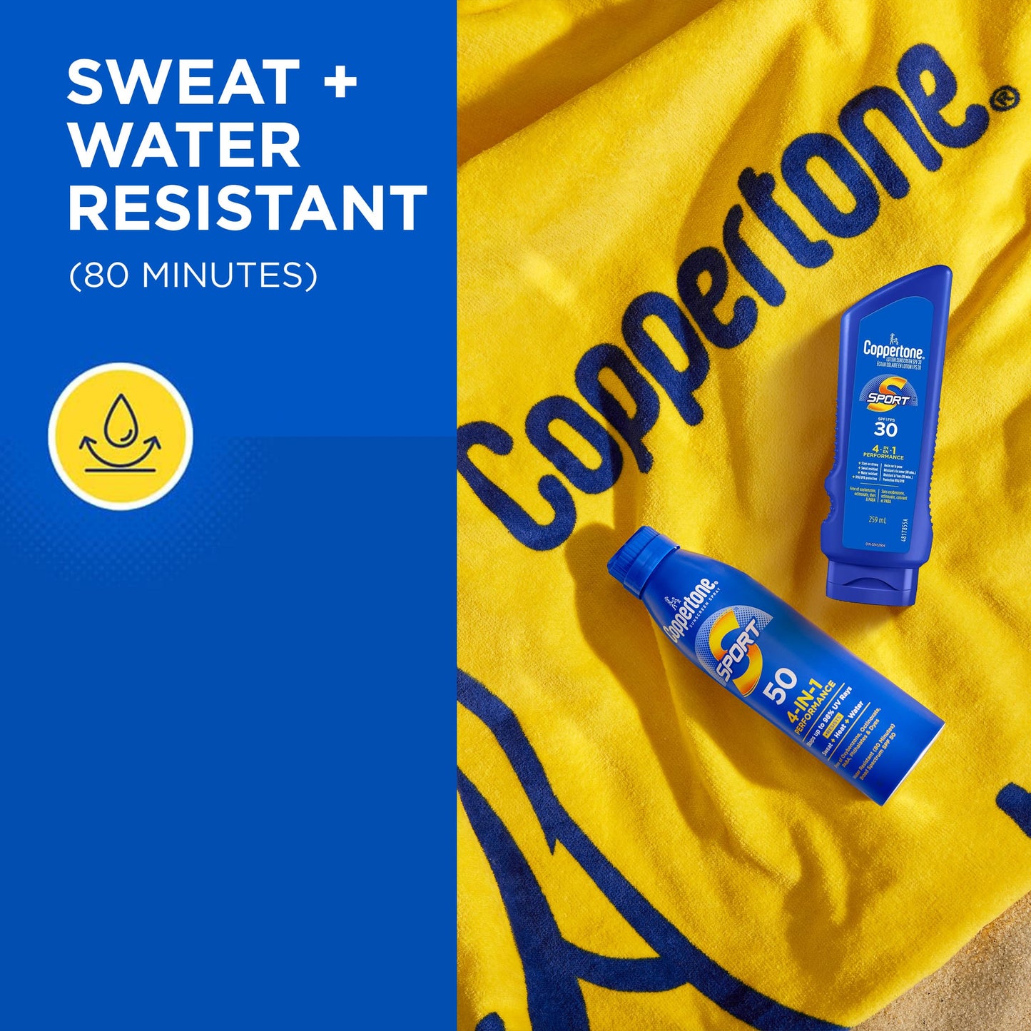 Coppertone Sport Sunscreen Lip Balm, SPF 50 Sunscreen for Lips, Skin Protectant, 0.13 Oz