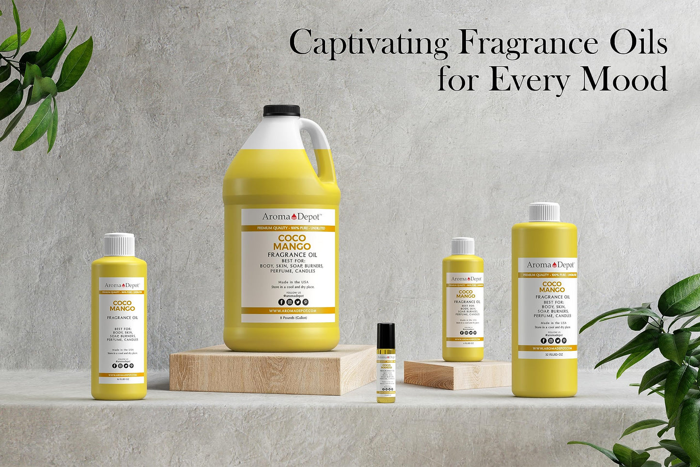 Aroma Depot 4 oz / 4 Ounce Coco Mango Unisex Perfume/Body Oil Our Interpretation, Premium Quality Uncut Fragrance Oil Soap, Candle Making & Incense