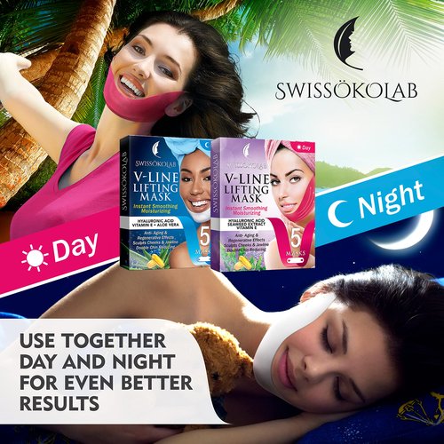 V shape lifting up Face Mask Chin Up Patch Double Chin Reducer Chin Contour Tightening Firming Face Lift Tape Mask V-Line Neck Lifting Patches V Shaped Slimming Face Mask 5 pcs