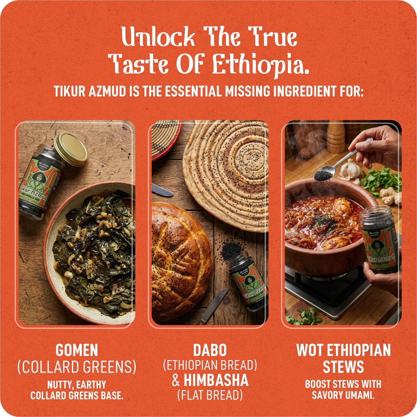 Tikur Azmud Authentic Nijella Seeds Imported and Made in Ethiopia All Natural Black Cumin 2 oz
