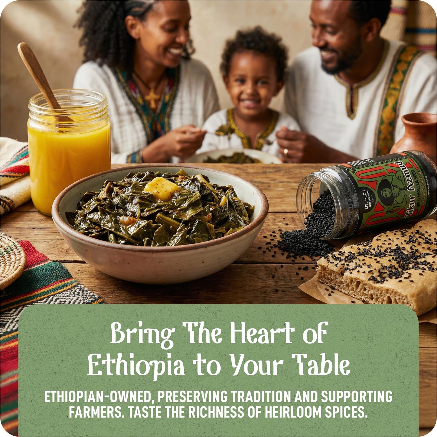 Tikur Azmud Authentic Nijella Seeds Imported and Made in Ethiopia All Natural Black Cumin 2 oz