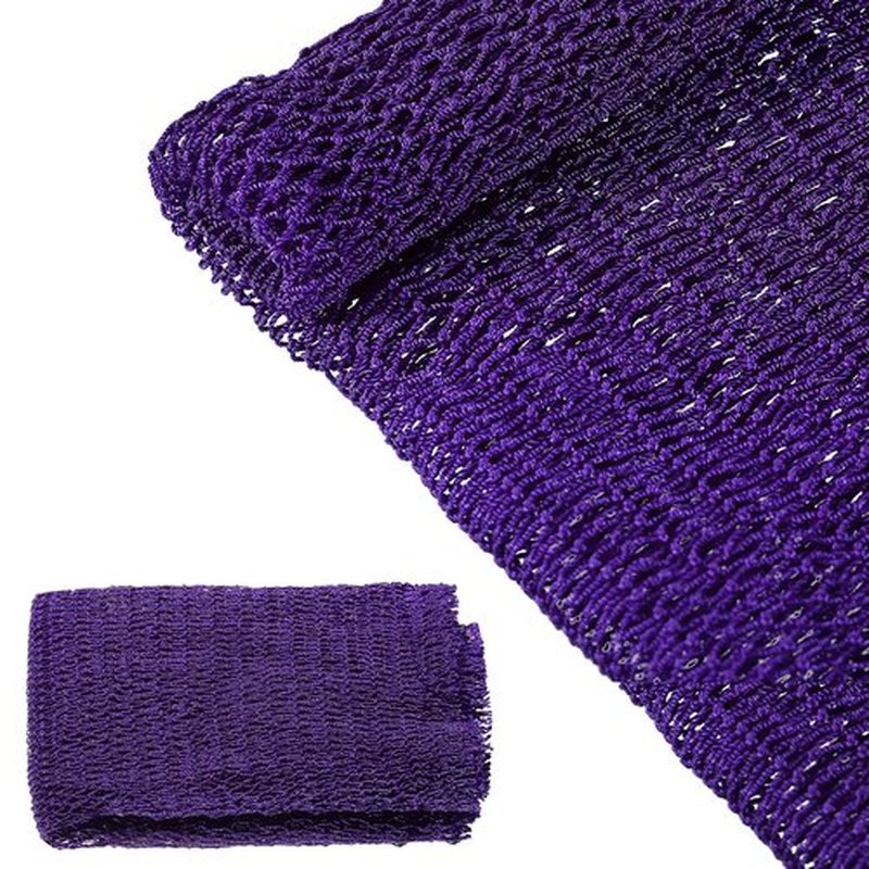 Geiserailie African Long Bathing Net Sponge Long Net Shower Body Scrubber Back Scrubber Skin Smoother Net Bathing Sponge for Daily Use or Stocking Stuffer (Purple)