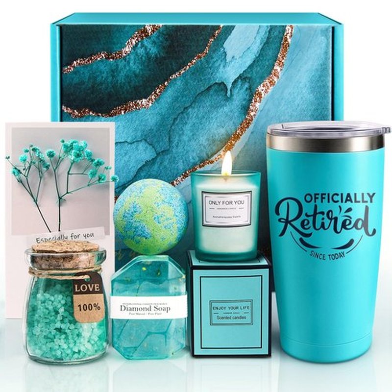 Retirement Gift for Woman 2024, Relaxing Spa Gift Basket Set, Best Retirement Gift Ideas for Women, Happy Retirement Gifts for Coworker Teacher Nurse Mom Grandma Boss Retirees, Retired Friends