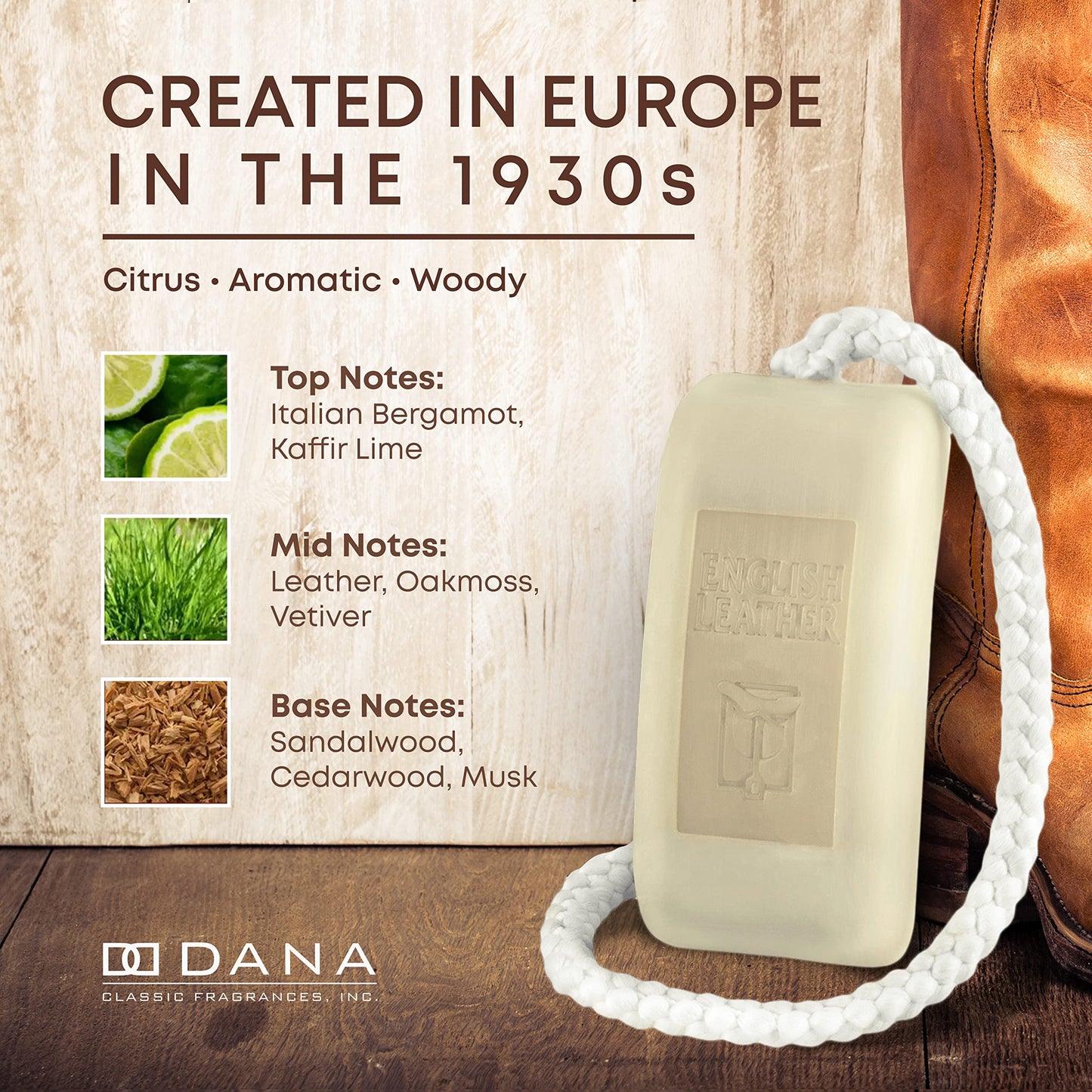 English Leather Fragrance Soap On A Rope for Men