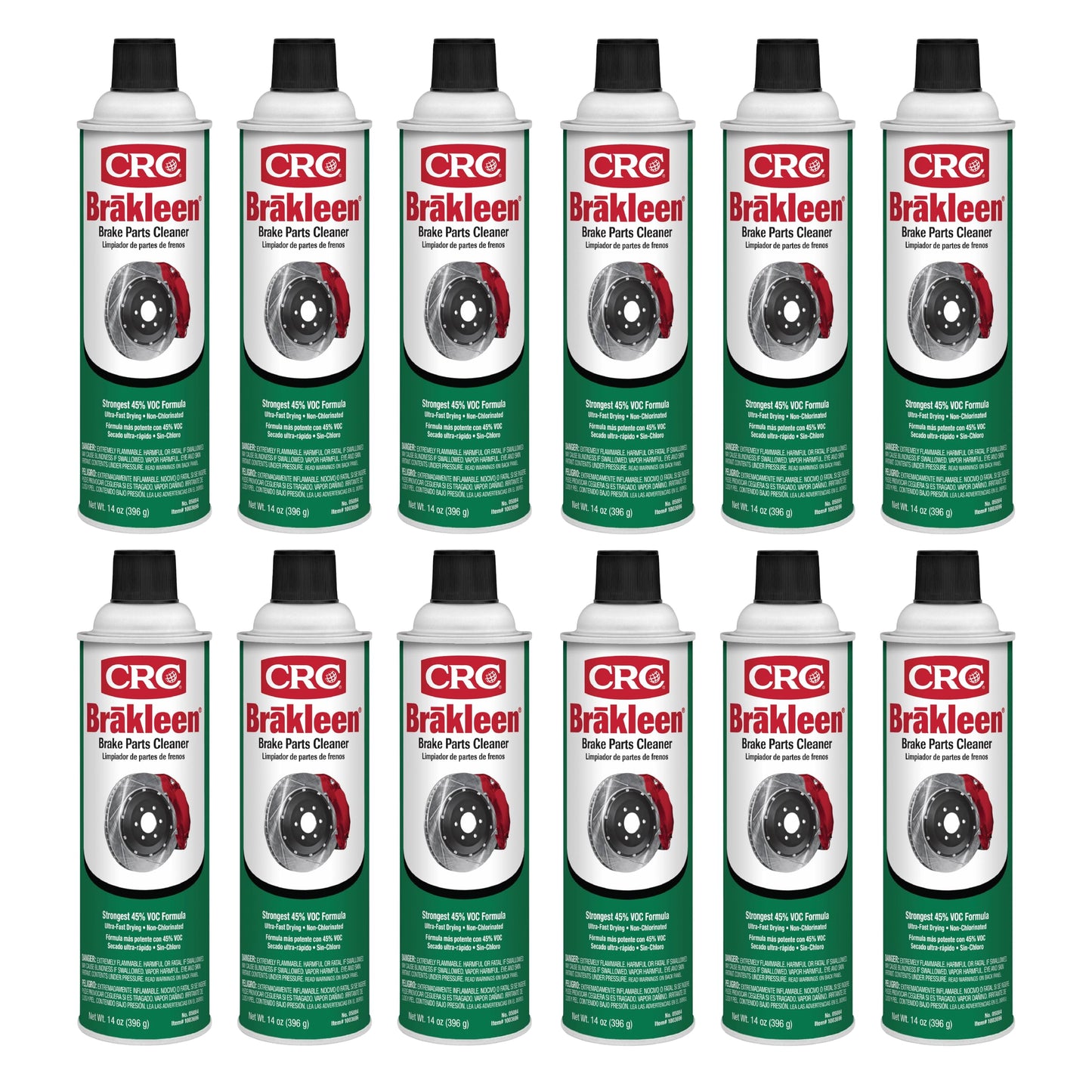 CRC (05084-12PK) Brakleen Non-Chlorinated Brake Parts Cleaner - 14 oz., (Pack of 12)