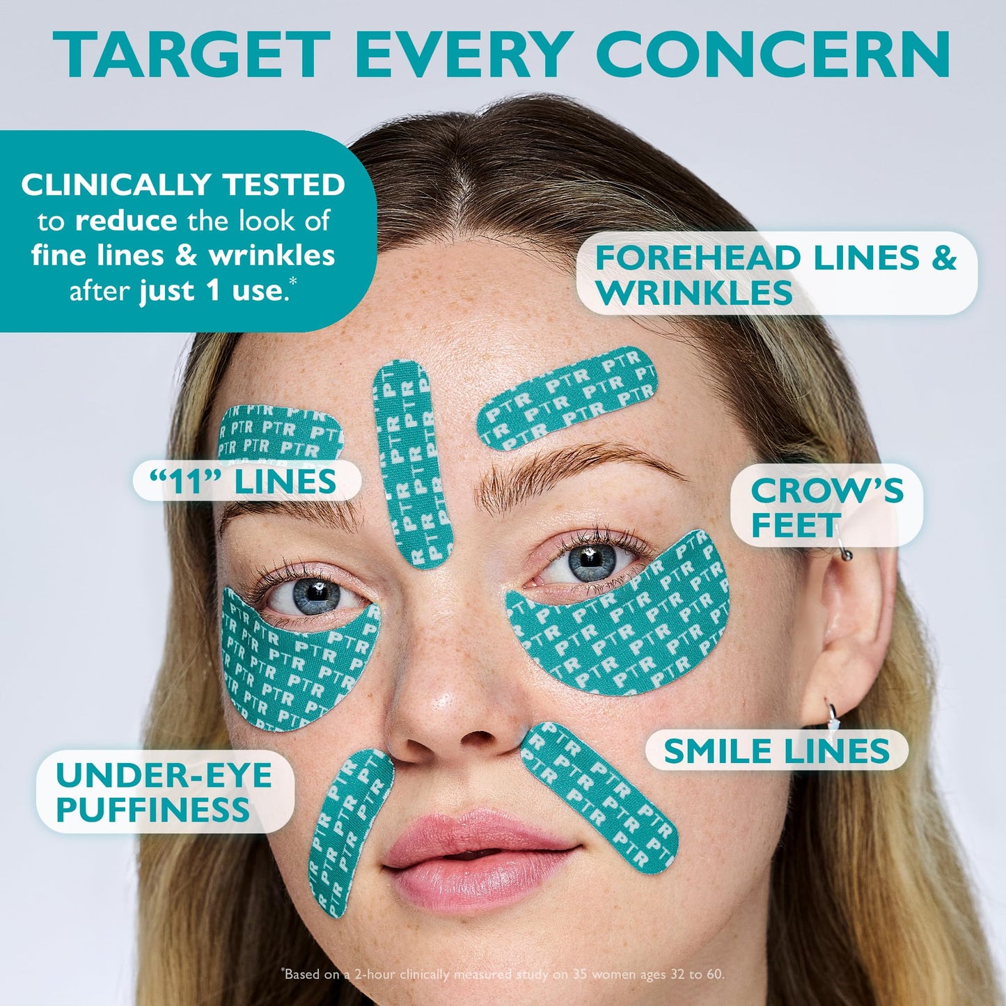 Peter Thomas Roth | Peptide Skinjection™ Peptide-Infused Face & Eye Tape | Face Tape For Wrinkles and Aging Skin | Peptide Face Tape