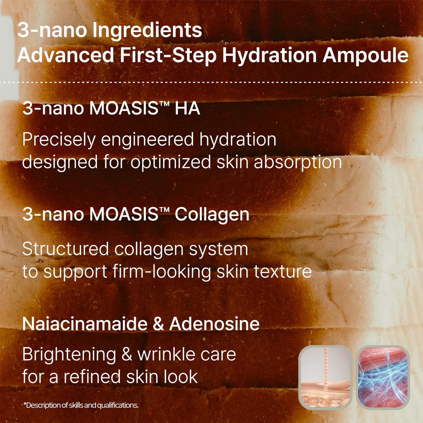 LALAIF Deep Hydration Ampoule, Fast Absorbing Collagen & Hyaluronic Acid Serum for Dry & Dehydrated Skin, Korean Skin Recovery Formula