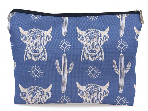Lacosu Western Makeup Bag,Western Gifts For Women,Cow Makeup Bag,Cowgirl Stuff,Western Stuff For Women,Western Gifts,Cowgirl Gifts(COW F)