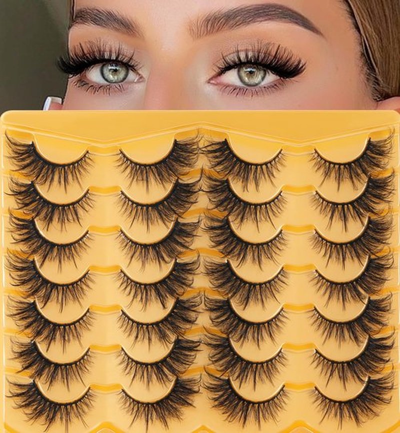 Fox Eye Lashes Wispy Faux Mink Lashes Fluffy Fairy Cat Eye Lashes That Look Like Extensions Fake Eyelashes
