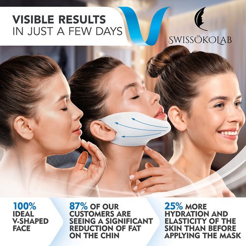 V shape lifting up Face Mask Chin Up Patch Double Chin Reducer Chin Contour Tightening Firming Face Lift Tape Mask V-Line Neck Lifting Patches V Shaped Slimming Face Mask 5 pcs