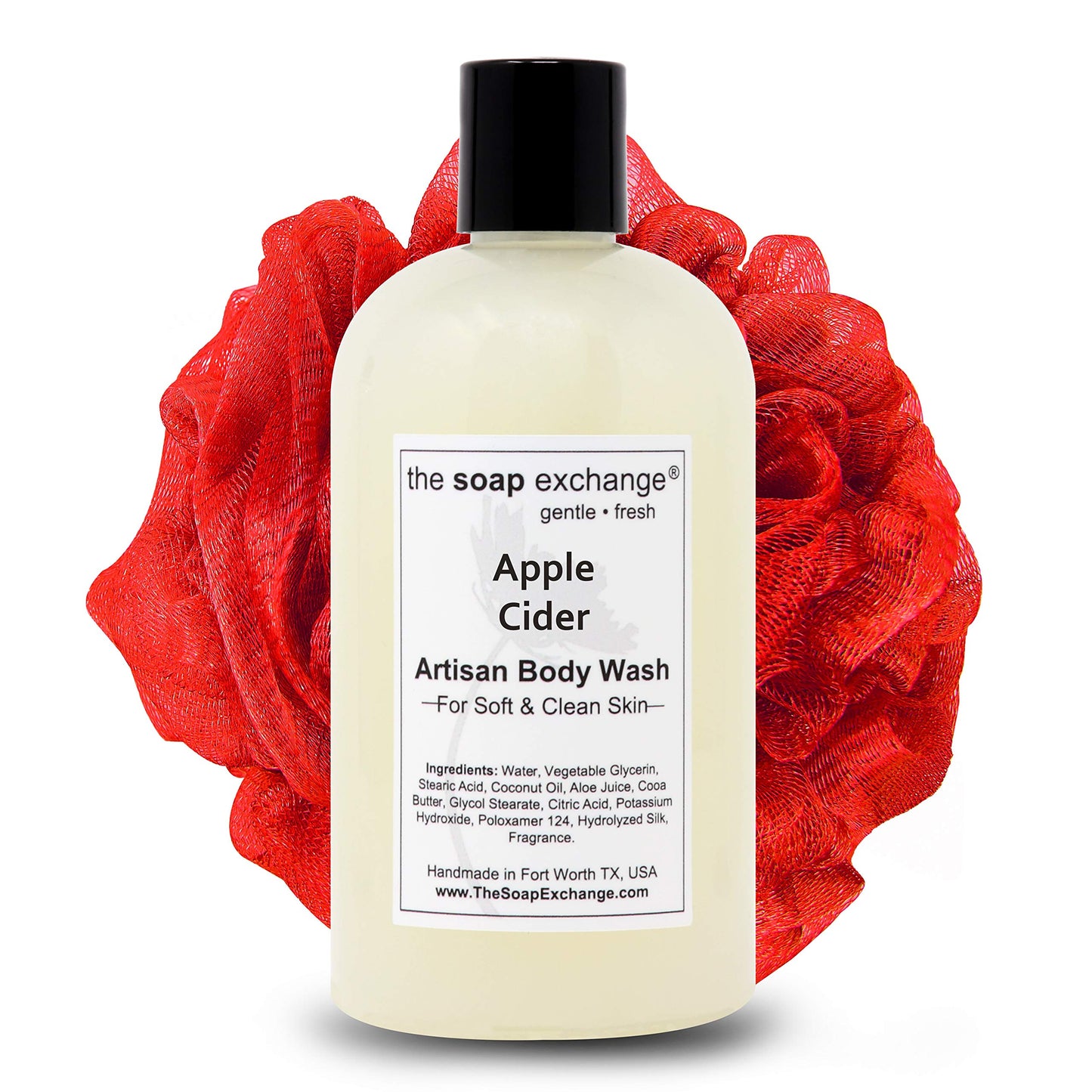 The Soap Exchange Body Wash - Hand Crafted 12 fl oz / 354 ml Natural Artisan Liquid Soap for Hand, Face, & Body, Shower Gel, Cleanse, Moisturize, & Protect. Made in the USA.