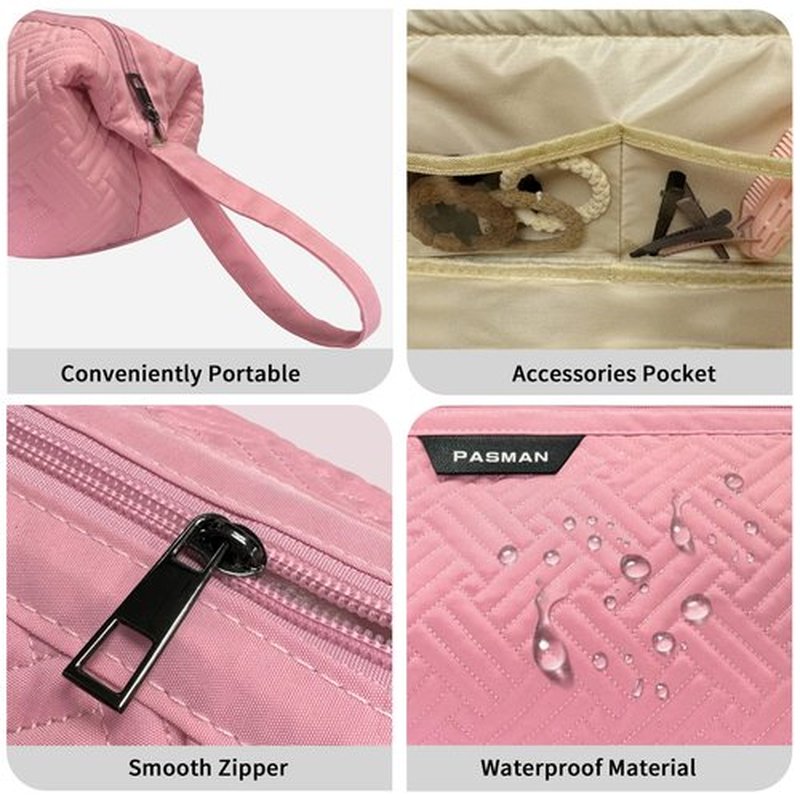 Hair Tools Travel Bag for Shark Flex,Carrying Case Flat Curling Iron Waterproof Organizer,Compatible with FlexStyle Attachment (Pink)