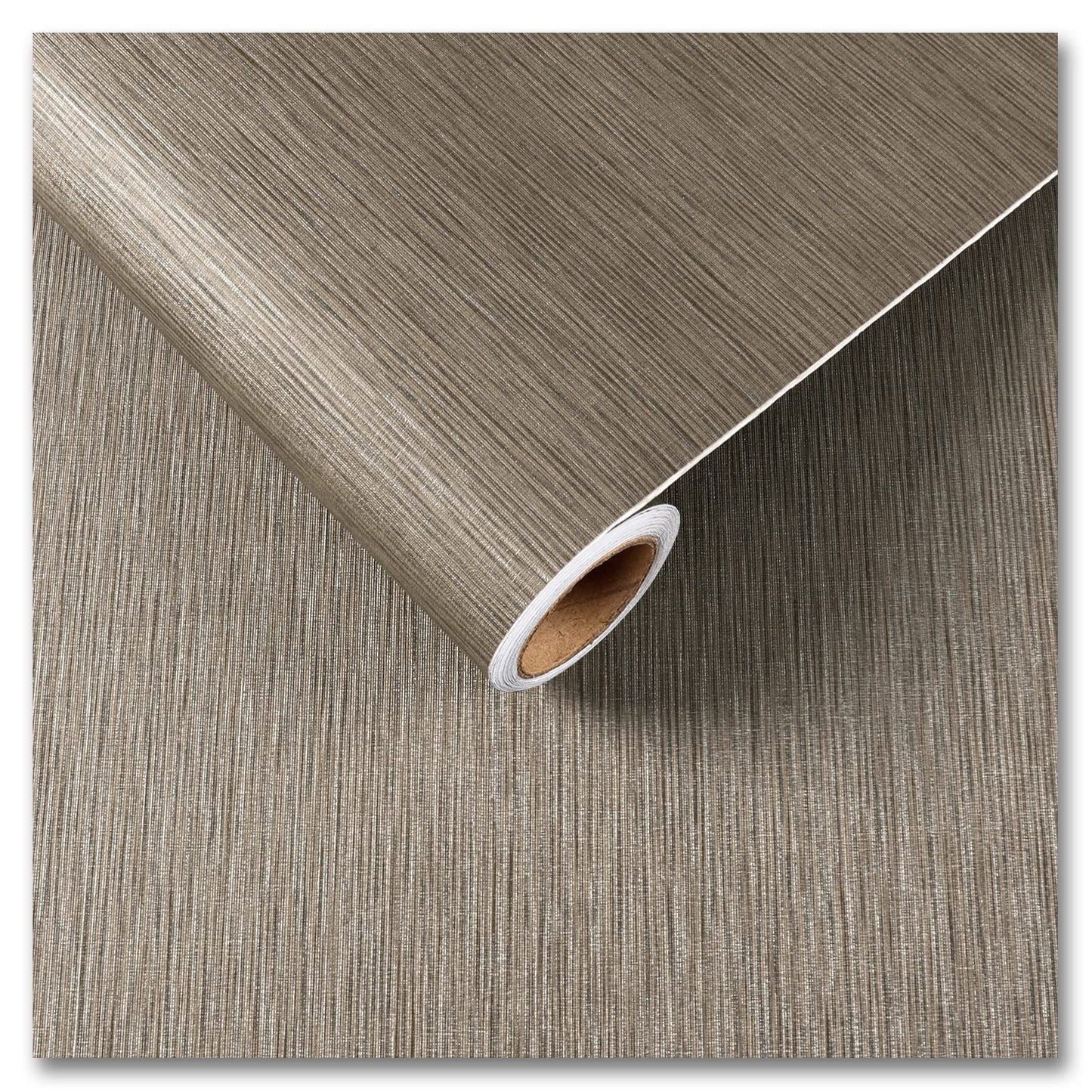 CRE8TIVE Tan Grasscloth Peel and Stick Textured Wallpaper - Removable Fabric Linen Wallpaper Decorative Self Adhesive Contact Paper for Bedroom Bathroom Cabinets Walls 12"x354"