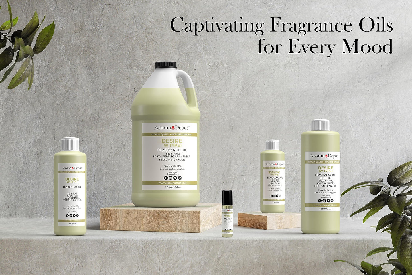 Aroma Depot 4 oz / 4 Ounce Desire Type for Women Perfume/Body Oil Our Interpretation, Premium Quality Uncut Fragrance Oil