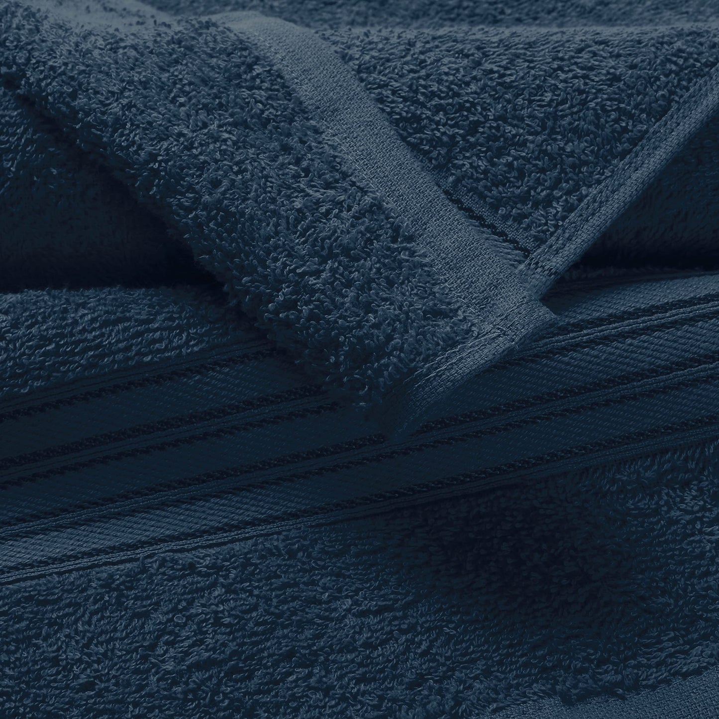 BOUTIQUO Ultra Soft Cotton 6 -Piece Hand Towel Set 16x24 Inch, Ideal for use in Bathroom, Kitchen, Gym, Spa & General Cleaning, Compact & Lightweight Multi Purpose Hand Towels - Mineral Blue