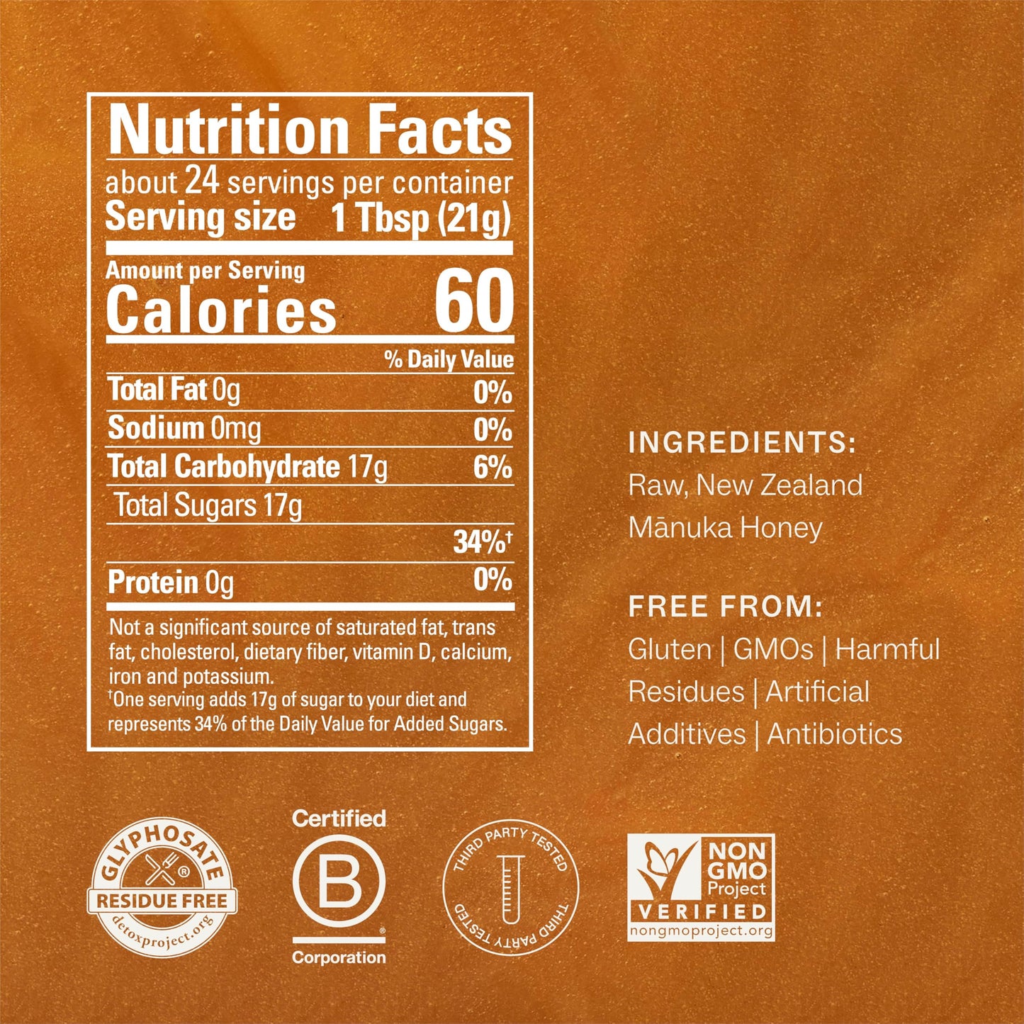 Manukora Raw Manuka Honey MGO 600+, New Zealand Honey, Superfood, 2000+ Natural Compounds, Non-GMO, Monofloral, 3rd-Party Tested, Glyphosate Residue Free, Traceable Hive-to-Hand, Immune and Gut Health Support, 500g