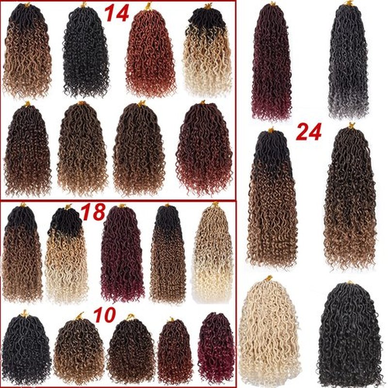 Beverlee 24 Inch Goddess Locs Crochet Hair 8 Pcak Boho Faux Locs Boho Goddess Locs Crochet Locs Pre Looped Soft Hippie Locs Synthetic Bohemian Curly Crochet Locs Hair for Black Women TBUG#