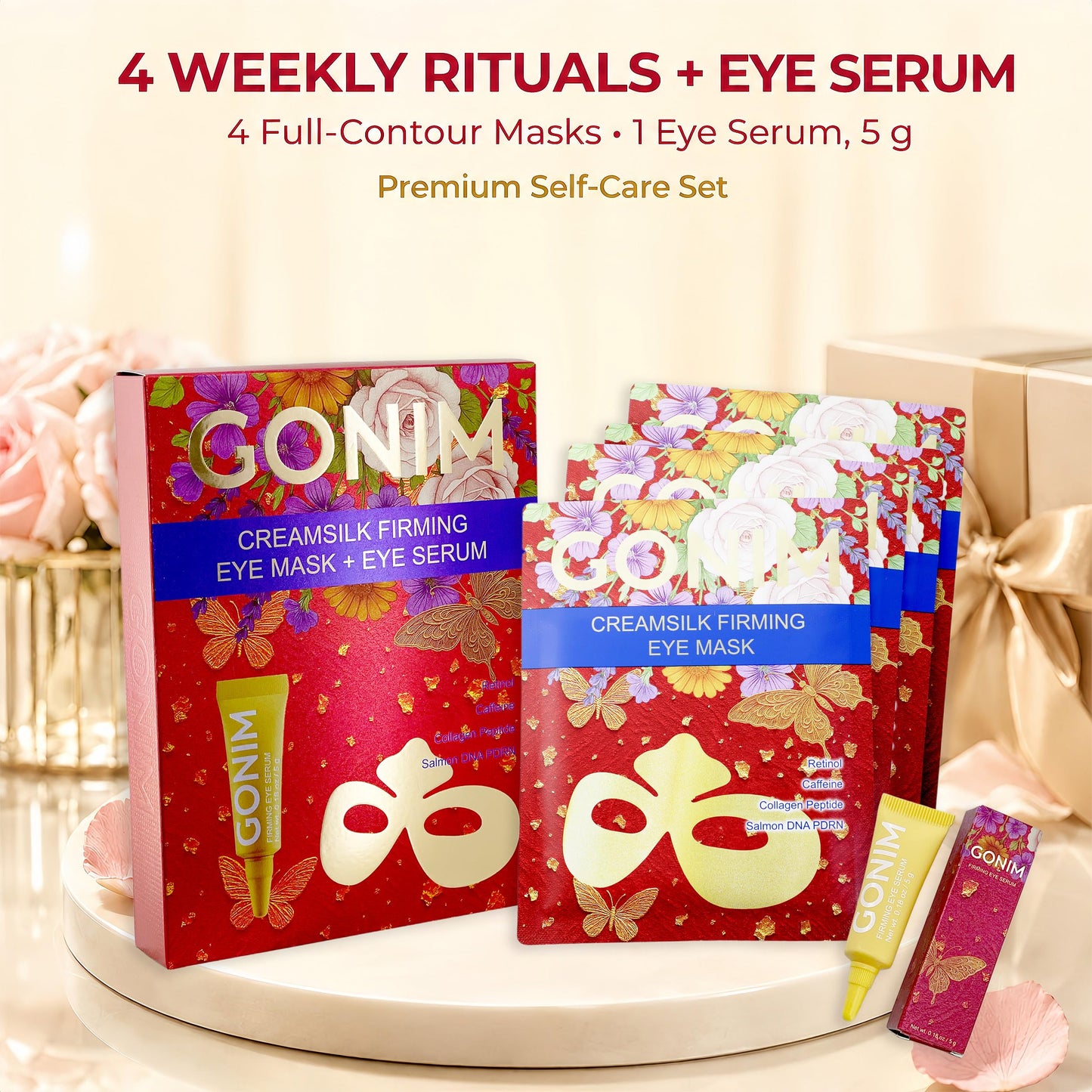 GONIM Collagen Under Eye Patches for Puffy Eyes and Dark Circles, Eye Mask